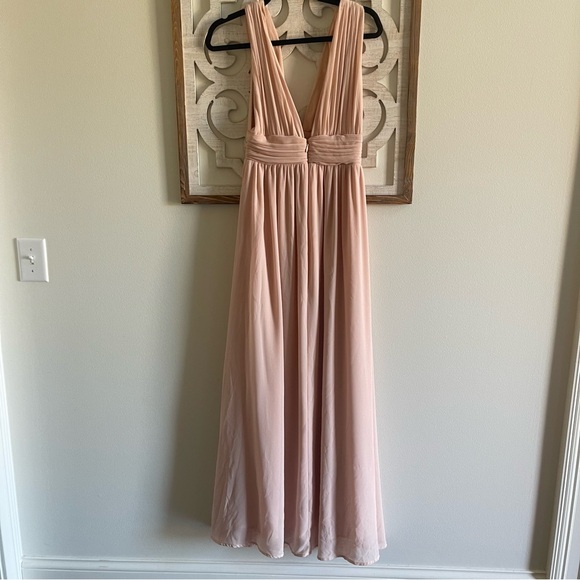 Lulu’s small pink sheer formal dress - Picture 3 of 4